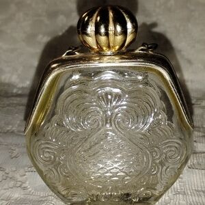 1971 Vintage Avon mini purse perfume bottle decorated glass collectable